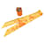 Sciarpa in seta Twilly Hermès Orange Paint Splatter Arancione  - vista 6