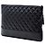 Clutch Chanel Gabrielle O Case in pelle di vitello invecchiata nera Large Nero - vista 2