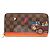 Cartera Louis Vuitton Zippy Illustre Damier Ebene Marrón Castaño