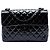 Chanel Black Jumbo Classic Patent Single Flap Nero