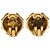 Orecchini a clip Chanel Gold CC placcati oro e strass rotondi D'oro - vista 2