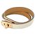 Hermès Bracciale Hermes Mini Kelly Double Tour Bianco Beige