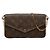 Borsa a tracolla Louis Vuitton Monogram Pochette Felicie Chain Marrone Fuschia Monogramma
