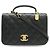 Borsa a tracolla Chanel Matelassé Coco Mark Chain Nero