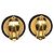Orecchini a clip Chanel Mademoiselle Vintage Nero D'oro - vista 2