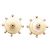 Orecchini a lobo Chanel Coco Mark placcati oro e strass D'oro - vista 2