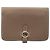 Hermès Cartera compacta de dos pliegues Dogon Hermes Gris Gris pardo