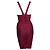Herve Leger, Bodycon-Kleid mit offenem Schlitz Braun Rot - Ansicht 2