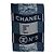 Chanel, Sciarpa in cashmere CC Cinema blu e bianco Multicolore