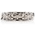 Bracciale a maglie con testa di tigre in argento sterling Gucci Metallico