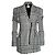 Burberry, blazer a quadri bianco e nero Multicolore