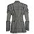 Burberry, blazer a quadri bianco e nero Multicolore - vista 3