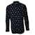 Givenchy, Camicia in cotone nero con ricamo a labbra