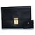 Thom Browne, pebbled leather clutch with wallet Black - view 2