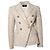 Balmain, blazer de tweed com abotoamento duplo Marrom Bege