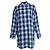 R13, oversized AXL Karo-Flanell-Minikleid Blau