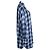 R13, oversized AXL Karo-Flanell-Minikleid Blau - Ansicht 4