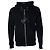 Balmain, schwarzer Cardigan mit Kapuze und geprägtem Logo