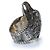 Gucci, anello testa d'aquila anger forest Argento Metallico - vista 2