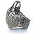 Gucci, anello testa d'aquila anger forest Argento Metallico - vista 4