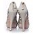 Prada, sandali peep toe con plateau traforati al laser Grigio - vista 5