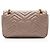 Borsa a patta media Gucci Matelasse Leather GG Marmont Marrone Beige - vista 3