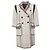 Louis Vuitton, cappotto in tweed nero/bianco con maniche ¾ in taglia FR40/S. Multicolore