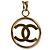 Chanel, cinturón 93 de metal chapado en oro - collar con logo CC Dorado Metálico - vista 4