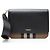 Bolsa transversal Burberry Leather House Check Mackford Marrom Bege