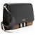 Bolsa transversal Burberry Leather House Check Mackford Marrom Bege - vista 2