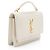 Saint Laurent Monogram Sunset Chain Wallet aus krokoprägtem Leder Weiß - Ansicht 2