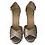 Giuseppe Zanotti Plateau-Sandalen aus metallischem Leder Golden