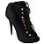 Stivaletti Giuseppe Zanotti in Camoscio Nero con Borchie - vista 2