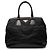 Borsa a mano Prada Saffiano Triangle Logo Plate Nero