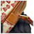 Céline Borsa a Spalla Celine Triomphe Canvas Leather Marrone Bianco Rosso - vista 9