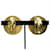 Orecchini Chanel Coco Mark Circle Nero D'oro  - vista 3