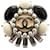 Spilla Chanel Coco Mark Nero Argento Bianco  - vista 1