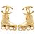 Orecchini pattini Chanel Coco Mark Gold D'oro