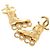 Orecchini pattini Chanel Coco Mark Gold D'oro - vista 4