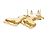 Orecchini pattini Chanel Coco Mark Gold D'oro - vista 5