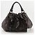 Borsa Tote con volant Prada BR3987 in pelle marrone - vista 20