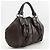 Borsa Tote con volant Prada BR3987 in pelle marrone - vista 3