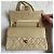 Borsa Chanel Classic Flap Medium in Agnello Beige - vista 14