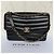 Timeless Chanel Borsa Reversed Chevron con patta in pelle nera Nero - vista 4