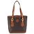 Céline Celine Vintage Macadam Canvas and Leather Braun