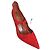 Décolleté con lacci in scamosciato rosso Aquazzura