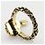 Anello Gucci Lion Head placcato oro D'oro - vista 3