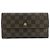 Louis Vuitton Damier Canvas langer Geldbeutel Braun
