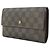 Louis Vuitton Damier Canvas langer Geldbeutel Braun - vista 2