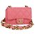 CHANEL Matelasse Chain Shoulder Bag Lamb Skin Pink Gold CC Auth 177321SAM Rosa D'oro